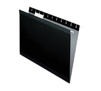 Pendaflex Reinforced Hanging File Folders, Letter Size, Black, 1/5 Cut, 25/BX (4152 1/5 BLA)