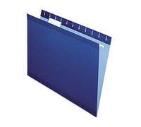 Pendaflex Reinforced Hanging File Folders, Letter Size, Navy, 1/5 Cut, 25/BX (4152 1/5 NAV)