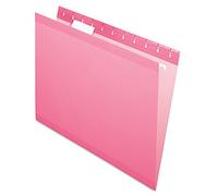 Pendaflex Reinforced Hanging File Folders, Letter Size, 1/5 Cut, Assorted Jewel-Tone Colors, 25/BX (4152 1/5 ASST2)