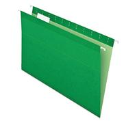 Pendaflex Reinforced Hanging Folders, Legal Size, Bright Green, 1/5 Cut, 25/BX (4153 1/5 BGR)
