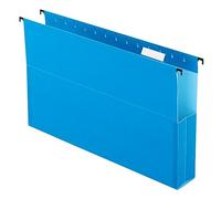 Pendaflex SureHook Reinforced Hanging Box File, 2", Legal, Blue, 1/5 Cut, 25 per Box (59302EE)