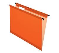 Pendaflex SureHook Reinforced Hanging Folders, Letter Size, Orange, 20 per Box (6152 1/5 ORA)