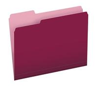 Pendaflex Two-Tone Color File Folders, Letter Size, 1/3 Cut, Burgundy, 100 Per Box (152 1/3 BUR)