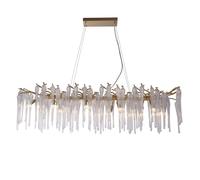 Pendant 10 Light Gold Glass Diner Bar Chandelier G9 Ceiling Light Dimmable IP20