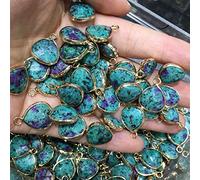 pendant 10pcs, Natural Stone Agates Pendants Water Drop Shape Exquisite Pendant for Jewelry Making DIY Necklace Accessories Size 14x22mm Genuine Gemstone Beads Jewellery-Making (Size : 2)