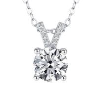 Pendant 1CT Lab Created Diamond Sterling Silver Women Mother's Day Valentines Gifts