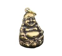 Pendant,1pcs Mini Laughing Buddha Key Rings, Pure Copper Maitreya Buddha Sculpture Keychain Car Pendant, Retro Solid Brass Hanging Ornament