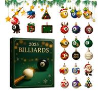Pendant - 27 x 23 x 3.5 cm Decorative Two-Dimensional Collectible 24-Day Calendar with Billiard Pendants, for Families, Adults, Teenagers, Players, Fans, Wall Decoration, Festive