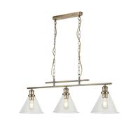 Ceiling Light Brass Pyramid 3 Antique Searchlight 1277-3AB
