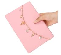 Pendant Chain Bookmark, Zinc Alloy Religious Christian Religious Baptism Ornaments Gifts Scripture Journal Charms for Bible Lover Diary Girl Baptism Confirmation Accessories (Gold)