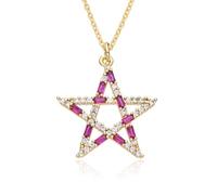Pendant Chain Men Women Jewellery Hip Hop Pentagram Necklace