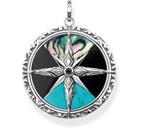 Pendant Compass Large 925 Sterling Silver- Blackened Pe834-979-7 - male - THOMAS SABO - Jewellery - Multicolor - ONE SIZE - Accessories ONE SIZE