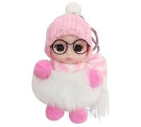 Pendant Doll Keychain,Decorative Pendant For Student School Bag | Soft Doll Wearing Glasses, Scarf, Hat Student School Bag Decor