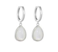 Pendant Drop Earrings - Classic Teardrop-Shaped Natural White Shell Hoop Earrings S Handmade Round Hoop Earrings Women Accessories For Party Prom
