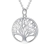 Pendant Elegant Women Necklace Plated Model Design Life Tree Meaning A Strong Heart 2.83X2.83CM