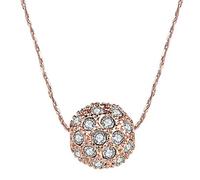 Pendant Elegant Women Necklace White Cubic Hydrangea Shape,Colour:Rose Plated Colorful Color : Rose Plated White