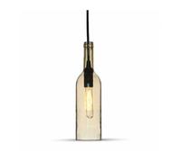 Pendant Holder E14 Glass Bottle Shaped Amber