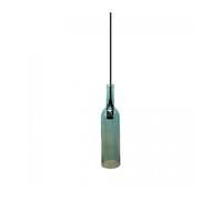 Pendant Holder E14 Glass Bottle Shaped Blue