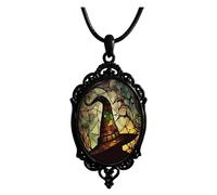 Pendant Homemade Gothic Bat Glass Pendant Necklace for Women Vintage Gothic Rope Chain Bat Collar Dark Punk Necklace Embossing Necklace Jewellery Gift Necklace African, metal, No gemstone