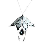 Pendant Jewellery Necklace Featuring Moth Charm Layered Construction with Teardrop Accents for Going Out Daily Dressing Alternative Fashion Looks Gothic Pendant Alternative Jewelry Dark Necklace Daily