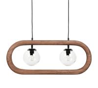 Beliani Pendant Lamp Ayensu Mango Wood Dark Brown