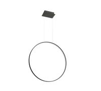 Pendant lamp black aluminium 78x16x150cm LED modern slim profile 50W 3000K CRI90