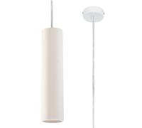 Pendant Lamp Ceramic White 8x8x132cm Narrow Cylinder GU10 Modern Minimalist Beam