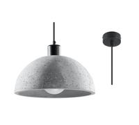 Sollux Lighting Pablito Concrete Grey 1 Light Classic Pendant Ceiling Light