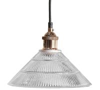 Beliani Pendant Lamp Curone Glass Copper, Brown