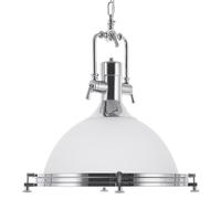 Beliani Pendant Lamp Ebron Glass White, White