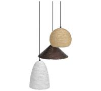 Pendant Lamp ENDRICK Wicker Natural White Brown