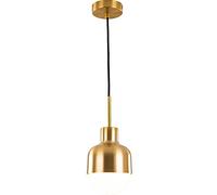Pendant Lamp for Restaurant, Postmodern Metal Trapezoid Circle Small Pendant Light Gold Glass Bedside Hanging Lamp for Bedroom Living Room Home Decoration Change for the better