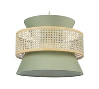 Beliani Pendant Lamp Luyano Rattan Light Green