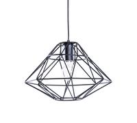 Beliani Pendant Lamp Guam Metal Black, Black