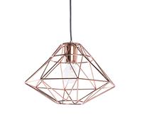 Beliani Pendant Lamp Guam Metal Copper, Brown
