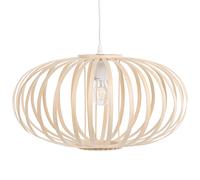 Beliani Pendant Lamp Havel Bamboo Wood Light Brown, Brown