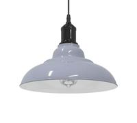 Pendant Lamp Height Adjustable E27 Gloss Grey Ø 31 cm Metal