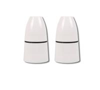 Pendant Lamp Holder, 2 Pcs Ceiling Lamp Holder Light Bulb Socket Fitting High Temperature Resistance Ideal for Use in Confined Spaces Such As Bathrooms Bayonet Batten White