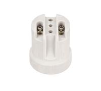 Pendant Lamp Holder, Ceiling Pendant Light Fitting to Screw Bulb Adaptor, White Ceramic Porcelain Lamp Holder, Indoor for Easy Fit Ceiling Mount, Chandelier, Hanging, Wall Mount - 1 Pack