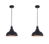 Pendant Lamp Industrial Restore Ancient Ways Hanging Lamps Black Iron Pot Cover Ceiling Lamps Matte LampshadeE27 Base Chandelier Lantern Lighting Bar Warehouse Supermarket Made in China