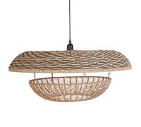 Beliani Pendant Lamp Kidepo Paper Rope Brown