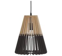 Pendant Lamp Light Wood Black CAVALLA