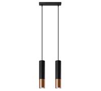 Pendant lamp LOOPEZ 2 black/copper
