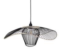 Beliani Pendant Lamp Lunga Metal Black, Black