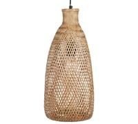 Beliani Pendant Lamp Lwela Bamboo Wood Natural, Brown
