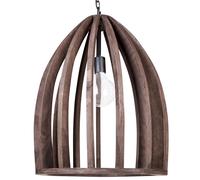 Beliani Pendant Lamp Manair Mango Wood Dark Brown, Brown