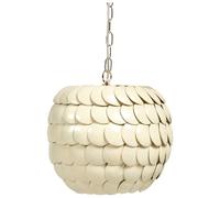 Beliani Pendant Lamp MASKELIYA Coconut Shell Beige