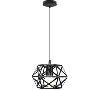 Pendant Lamp Metal Cage Industrial Chaners Half Embedded Installation Chaner Modern Black Retro Hanging Lamp,Chaner