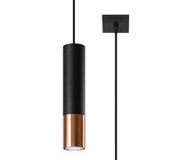 Ceiling Lamp LOOPEZ 1 Steel Black/Copper GU10 LED SOLLUX LIGHTING Any room NEW