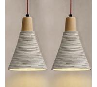 Pendant Lamp Modern Single Cement Pendant Light Cream Textured Chandelier Concrete Decorative Hanging Lamp Height Adjustable Suspension Lighting Bedroom Bedside Fixture Illuminati